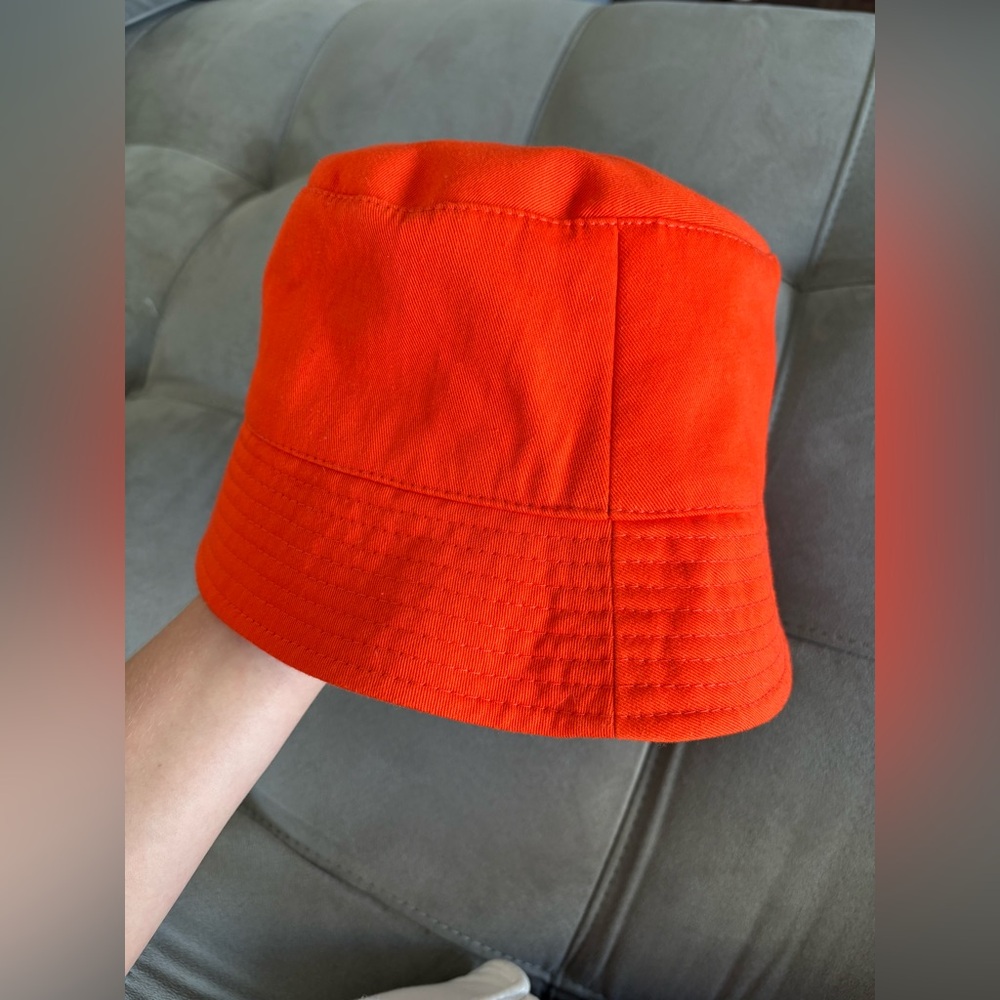 RUSLAN BAGINSKIY Embroidered Orange Cotton Bucket Hat Size Large New without tag - Picture 11 of 14